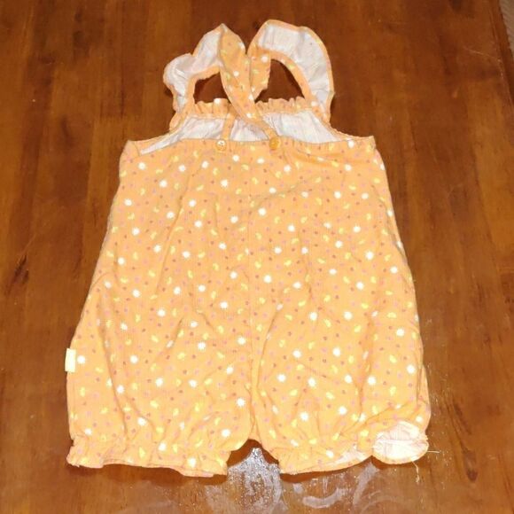 Carter's Orange Flower Print Romper‎ Size 18-24 Months - Picture 5 of 6